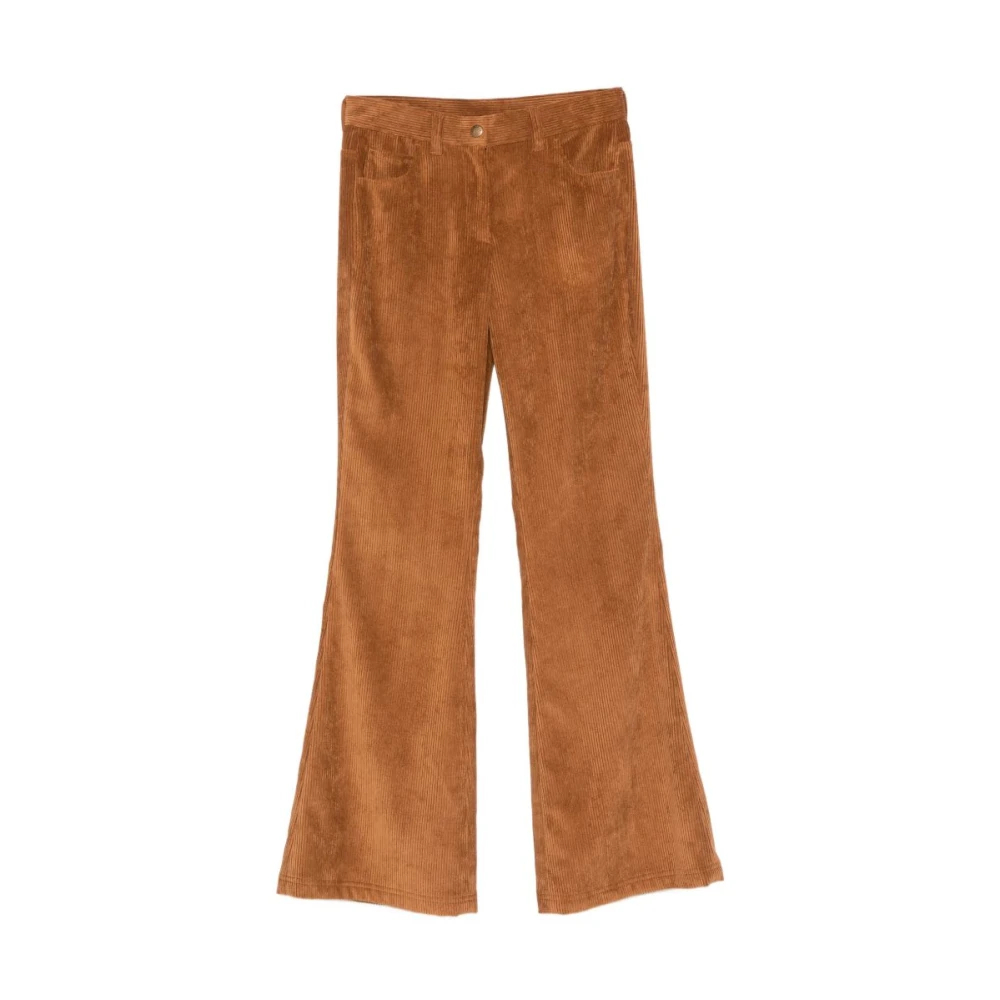 Moncler - Cordhose Mit Weitem Bein - Trousers - Damen - Beige - Xs