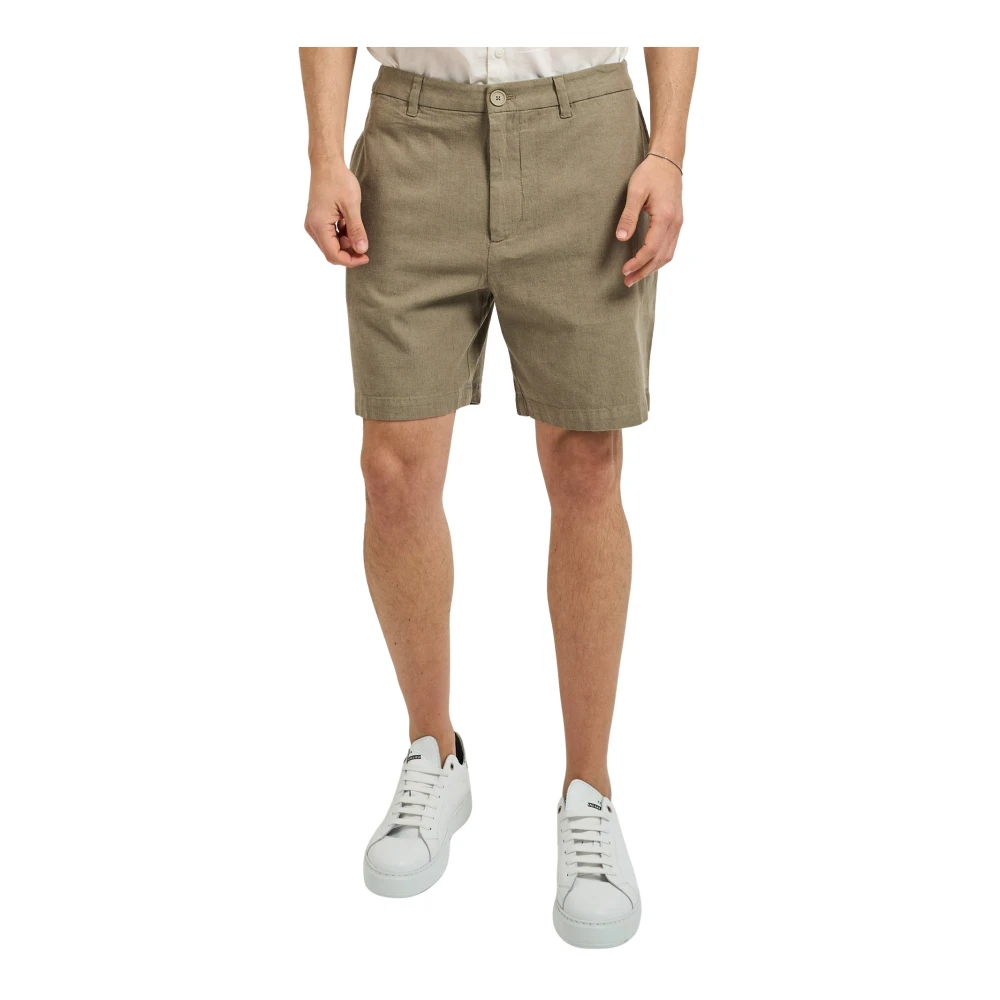 Armani Exchange Herren Beige - Linen Blend Bermuda Shorts - Shorts - W40