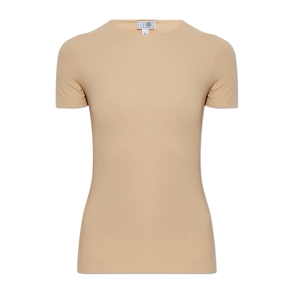 Mm6 Maison Margiela Damen Beige - Lingerie T-Shirt - Tops - L