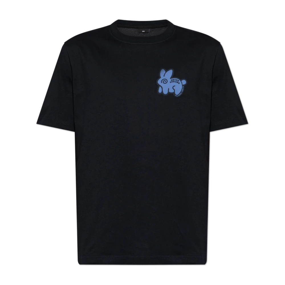 Ps By Paul Smith Herren Blau - Bedrucktes T-Shirt - Tops - 2XL