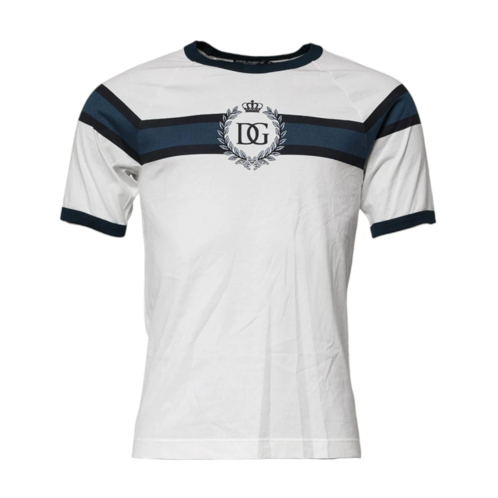 Dolce & Gabbana Herren Weiß - Kurzärmeliges T-Shirt Mit Rundhalsausschnitt - Tops - Xs