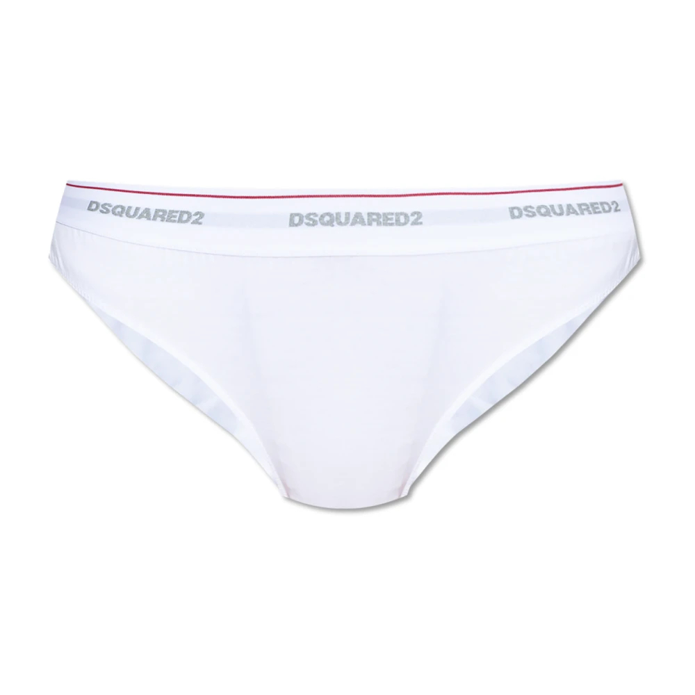 Dsquared2 Damen Weiß - Slips Mit Logo - Underwear - 2XL