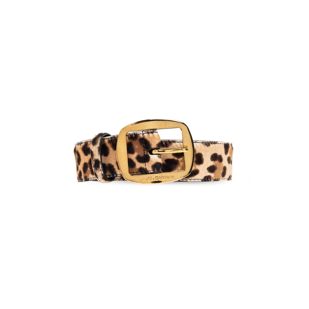 Dolce & Gabbana Damen Braun - Gürtel Mit Tiermotiv - Accessories - 85 Cm