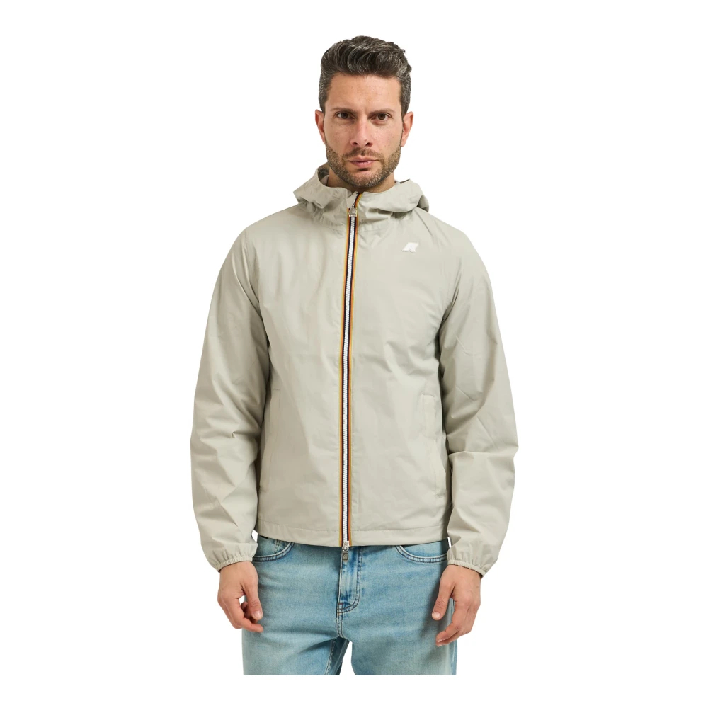 K-Way Herren Beige - Jack Stretch Nylon Jersey - Jackets - 2XL