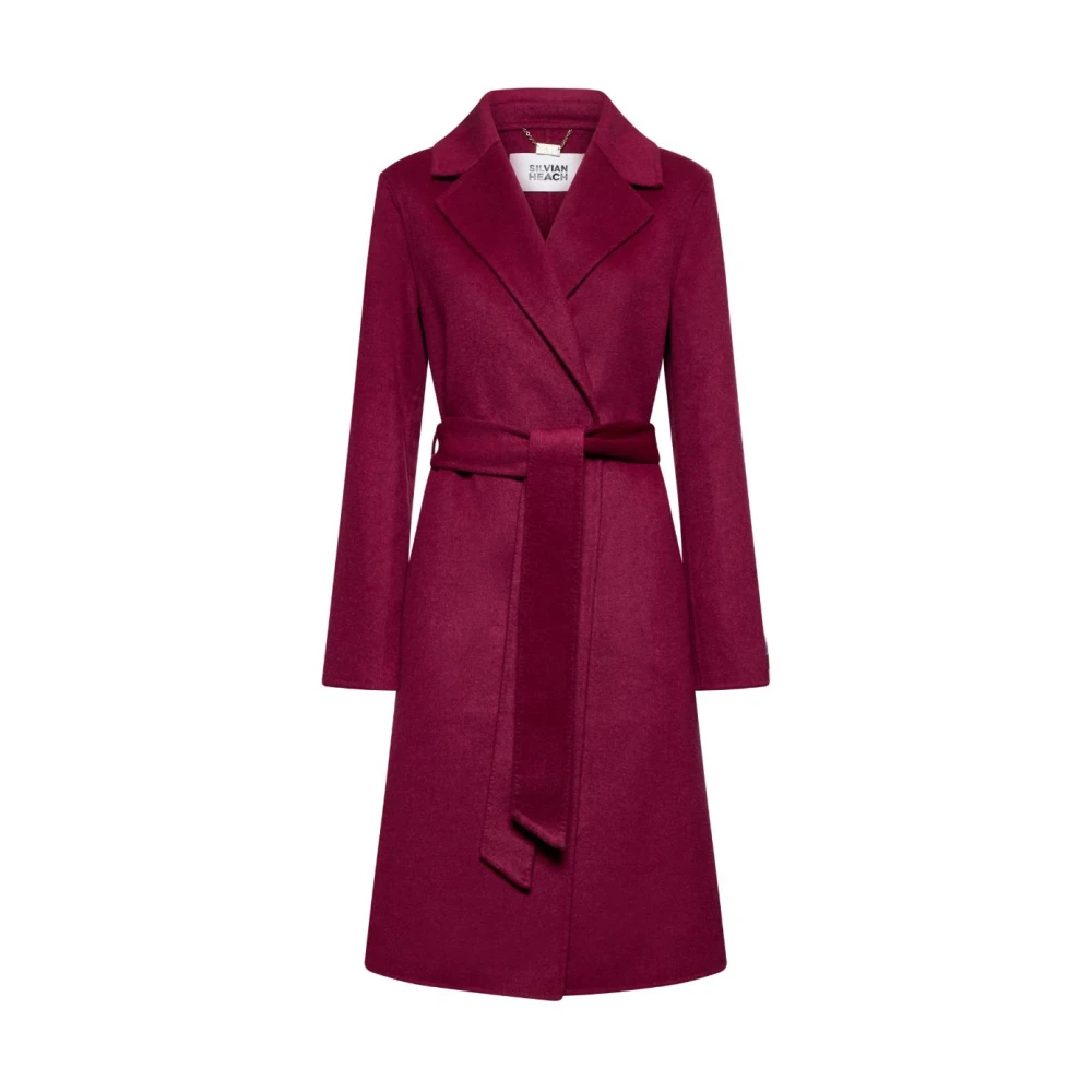 Silvian Heach Damen Rot - Mantel Mit Gürtel - Coats - L