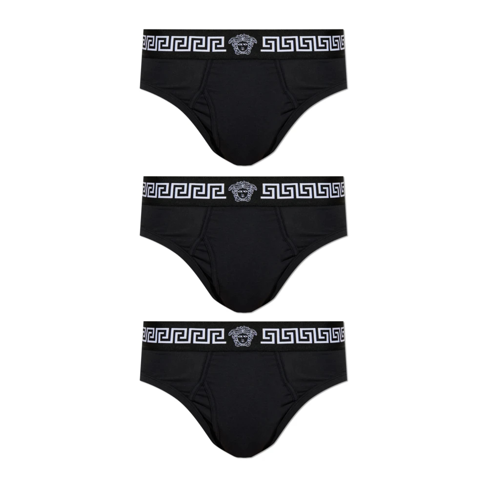 Versace Herren Schwarz - Cotton-Jersey Briefs - Underwear - K -Xl