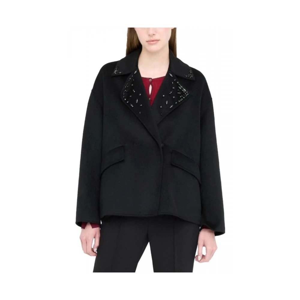 Liu Jo Damen Schwarz - Mf5026 T4627 Blazer - Jackets - K - M