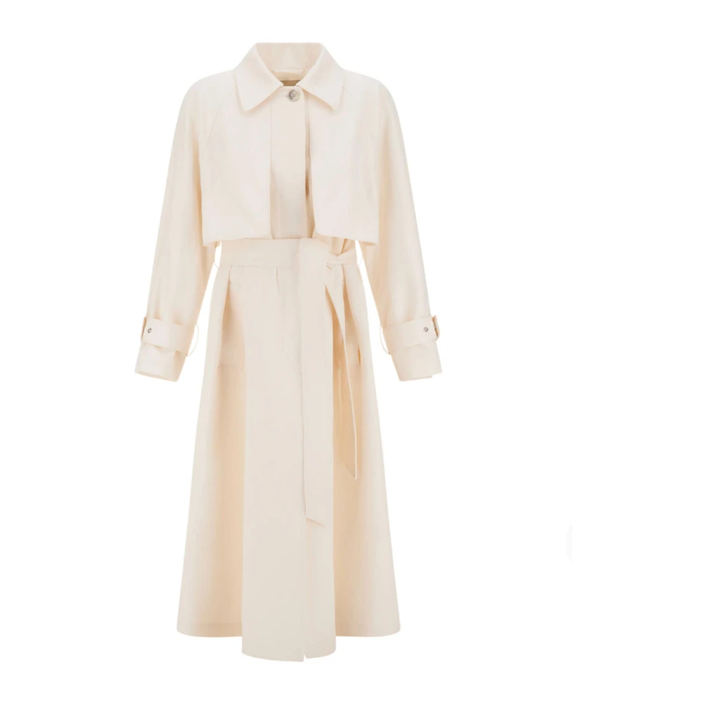 Herno Damen Weiß - Belted Trench Coat - Coats - Xs