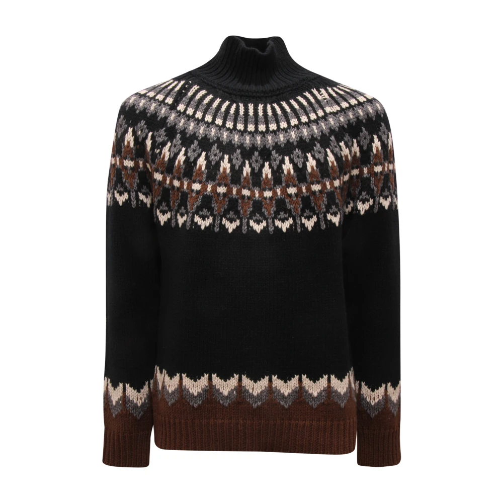 Dondup Herren Schwarz - Round-Neck Strickwaren - Knitwear - K - L