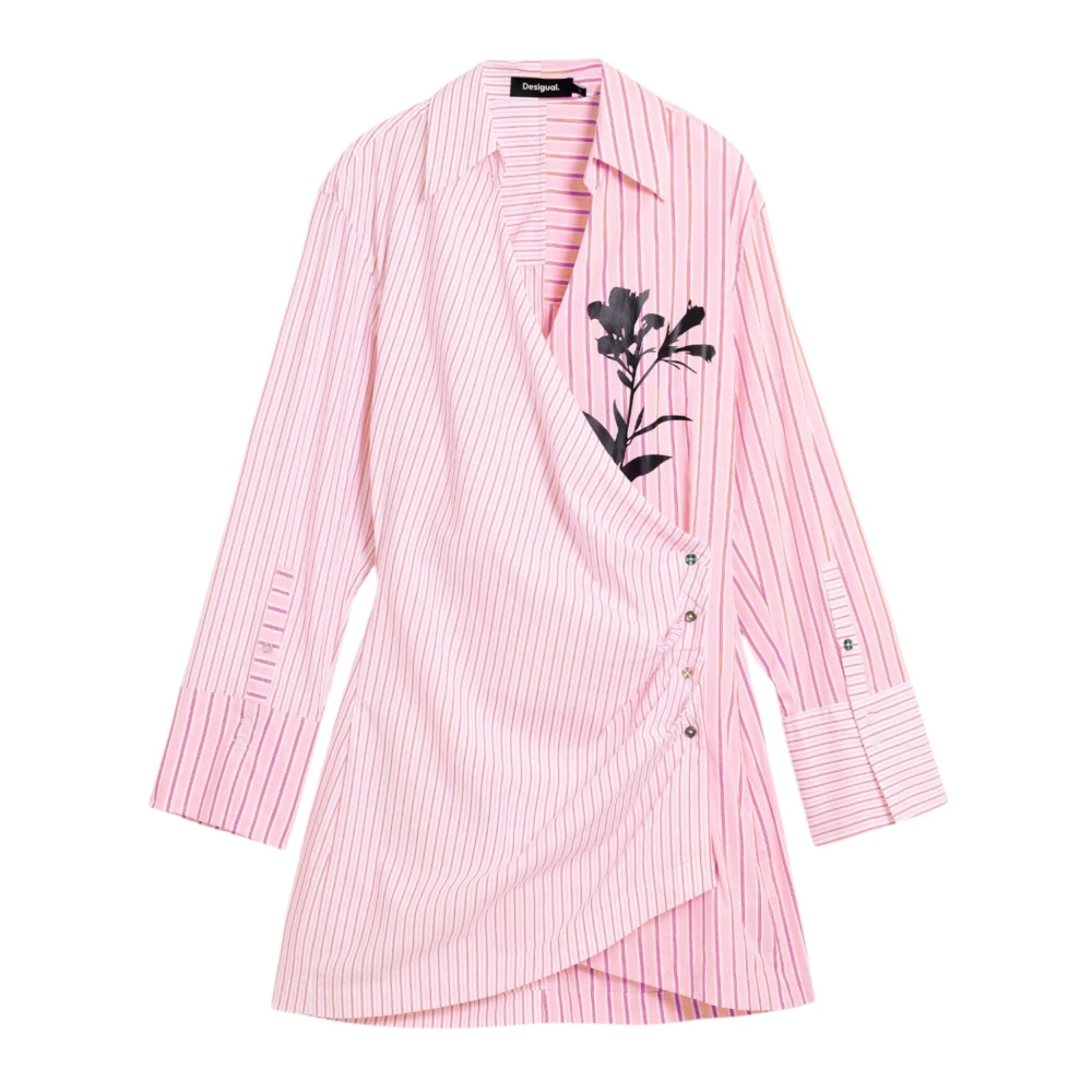 Desigual Damen Rosa - Vest Candy Shirt Dress - Dresses - S
