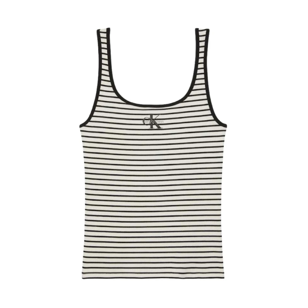 VAN GRAAF Calvin Klein Jeans Damen Schwarz Tanktop Baumwolle Klein - Bild 3