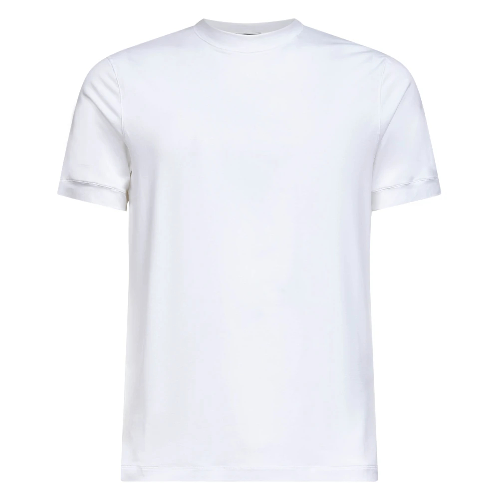 Giorgio Armani - Rundhalsausschnitt Einfaches T-Shirt - Tops - Herren - Weiß - 3XL - Bild 8