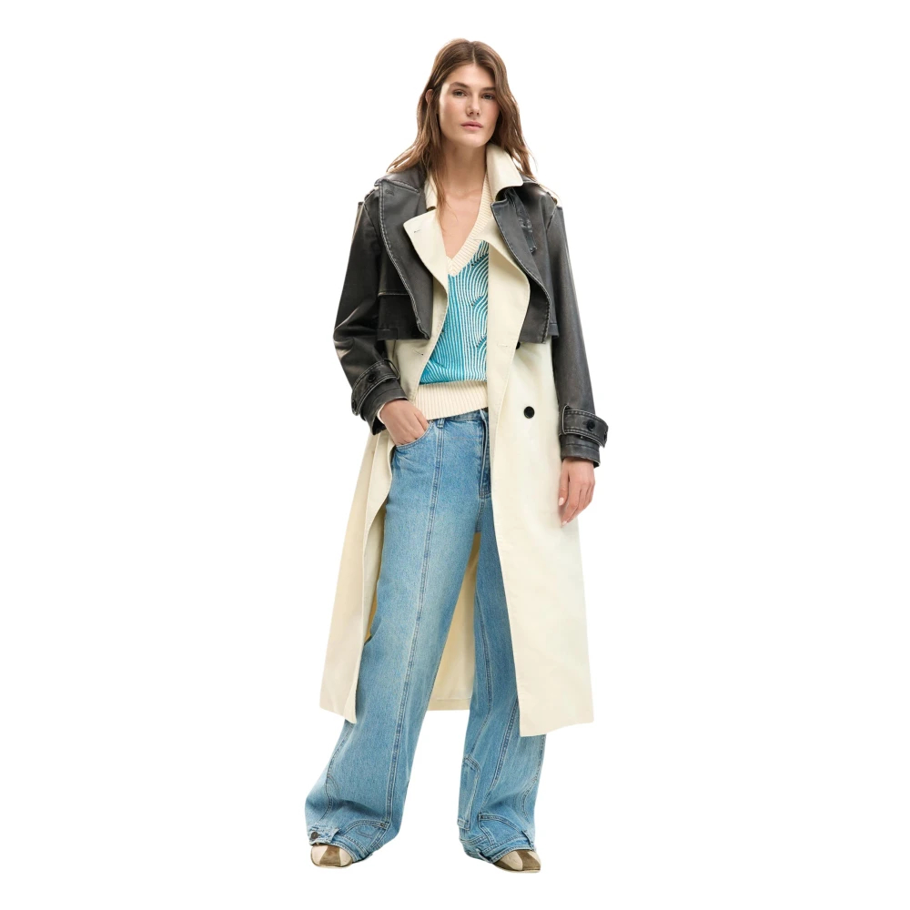 Desigual Damen Beige - Chaq Duolo Trenchcoat - Coats - S