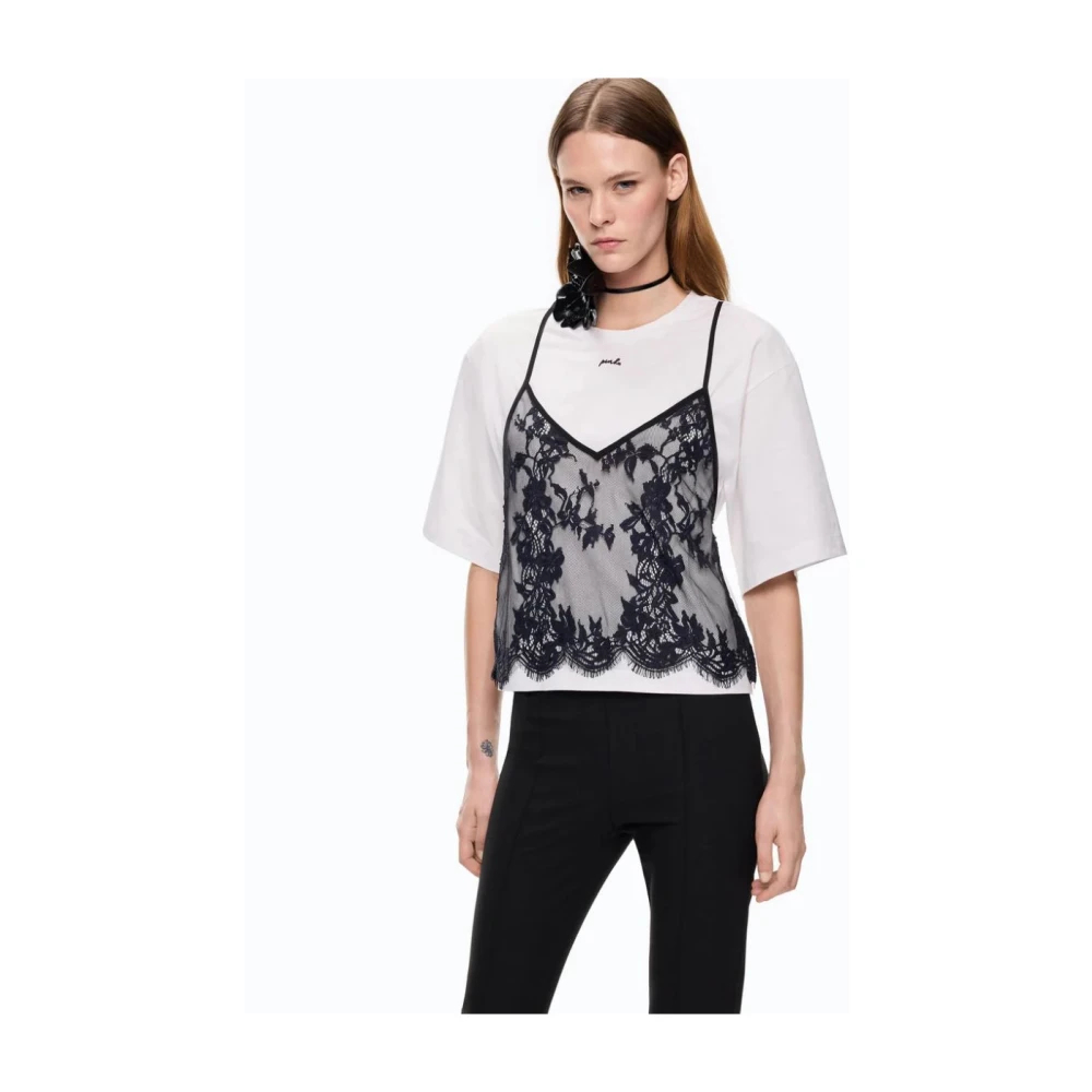 Pinko - Rundhals-T-Shirt - Tops - Damen - Mehrfarbig - S