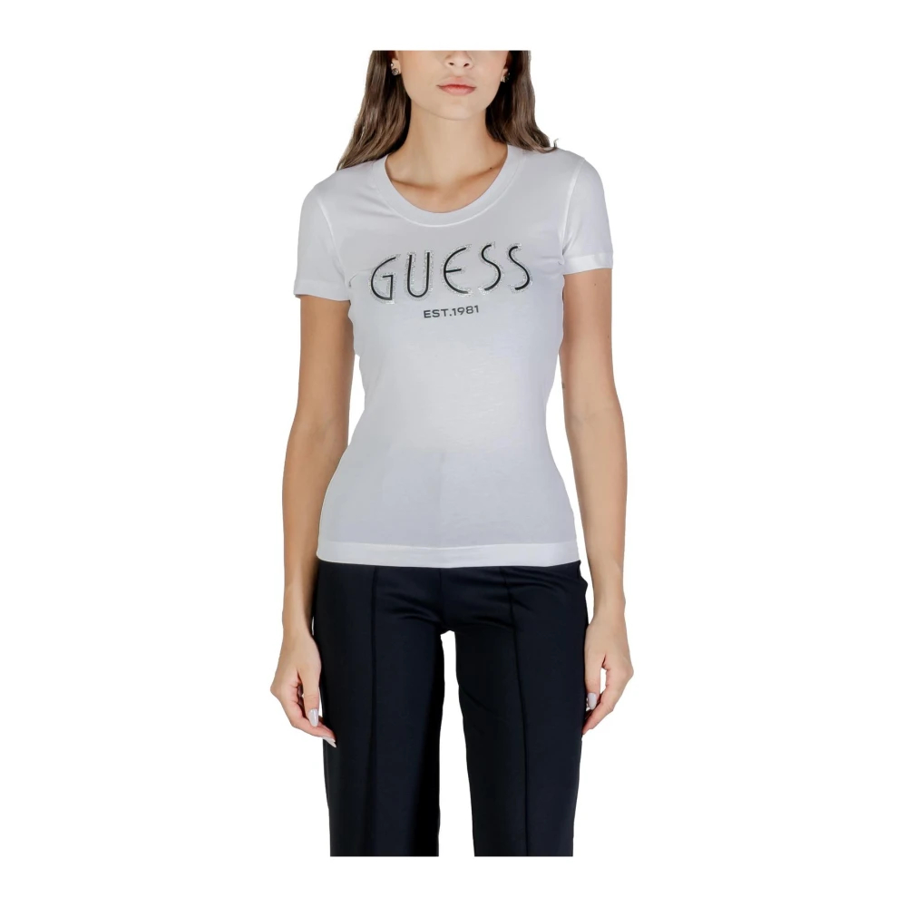 Guess, Damen, Shirts, CN SS LOGO TEE W5YI05 J1314, Weiss, (XS) - Bild 4