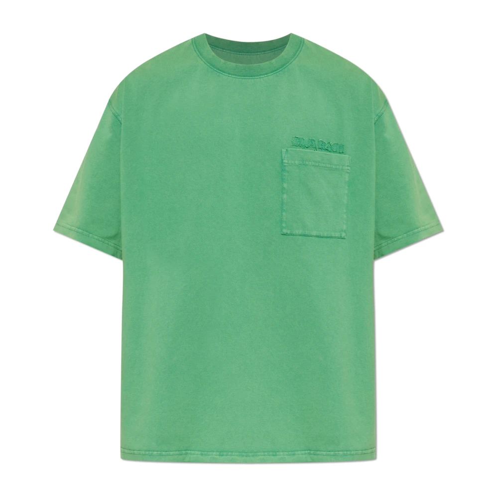 Marni Herren Grün - T-Shirt Mit Tasche - Tops - Xl