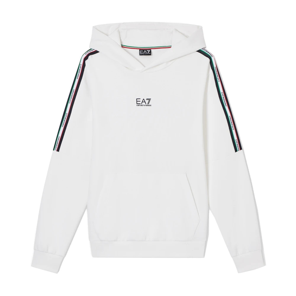 Emporio Armani Ea7 Herren Weiß - Hooded Sweatshirt - Sweatshirts & Hoodies - L