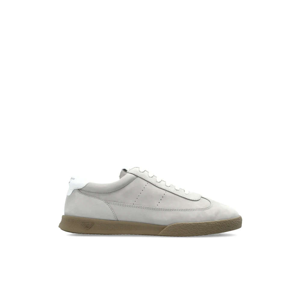 Emporio Armani - Wildledersport-Sneaker - Shoes - Damen - Grau - 38 1/2 Eu