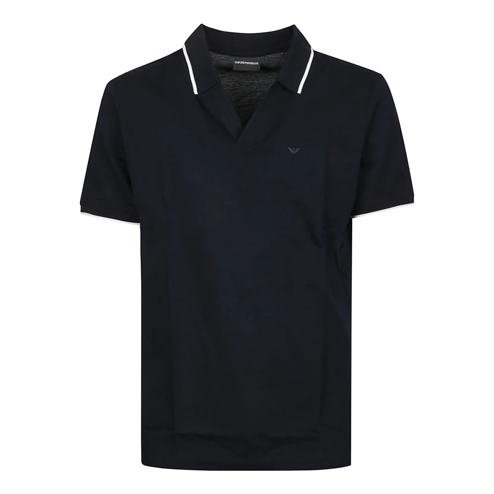 Emporio Armani Herren Blau - Piqué Poloshirt - Tops - L