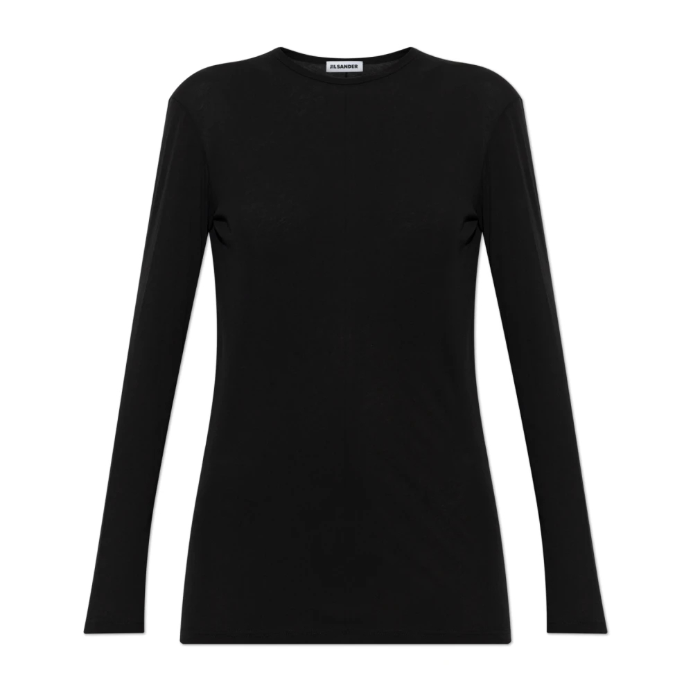 Jil Sander Damen Schwarz - Langarm-Top - Tops - K - Xl