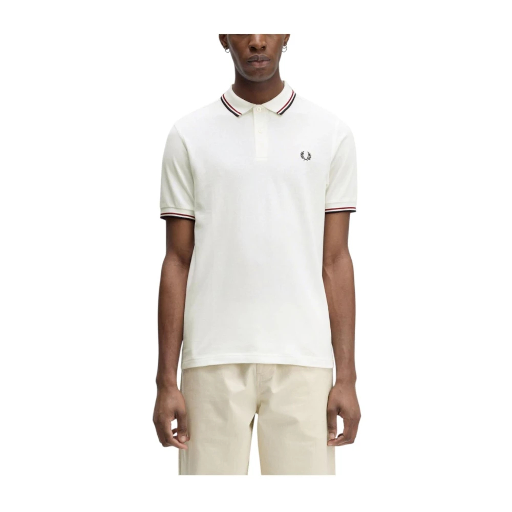 Fred Perry Herren Weiß Polo-Shirt Baumwoll-Piqué - Bild 13