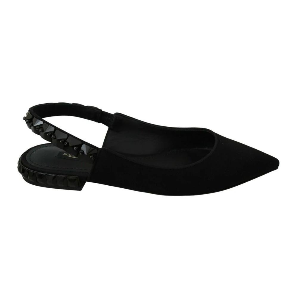 Dolce & Gabbana Damen Schwarz - Flat Sandalen - Shoes - K - 36 Eu