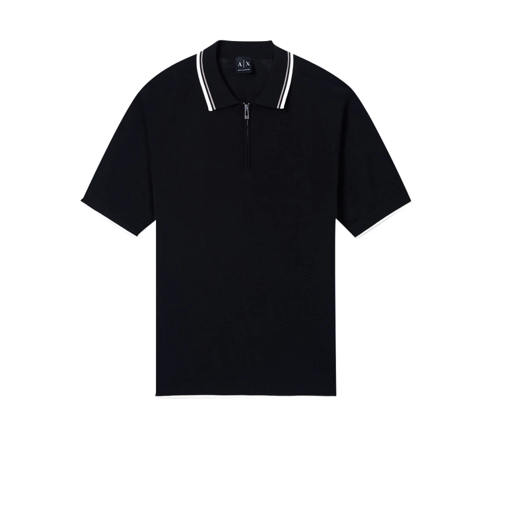 Armani Exchange Herren Schwarz - Knit Polo - Tops - K - Xl
