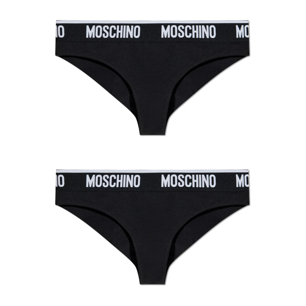 Moschino Damen Schwarz - Zweierpack Slips - Underwear - K -M