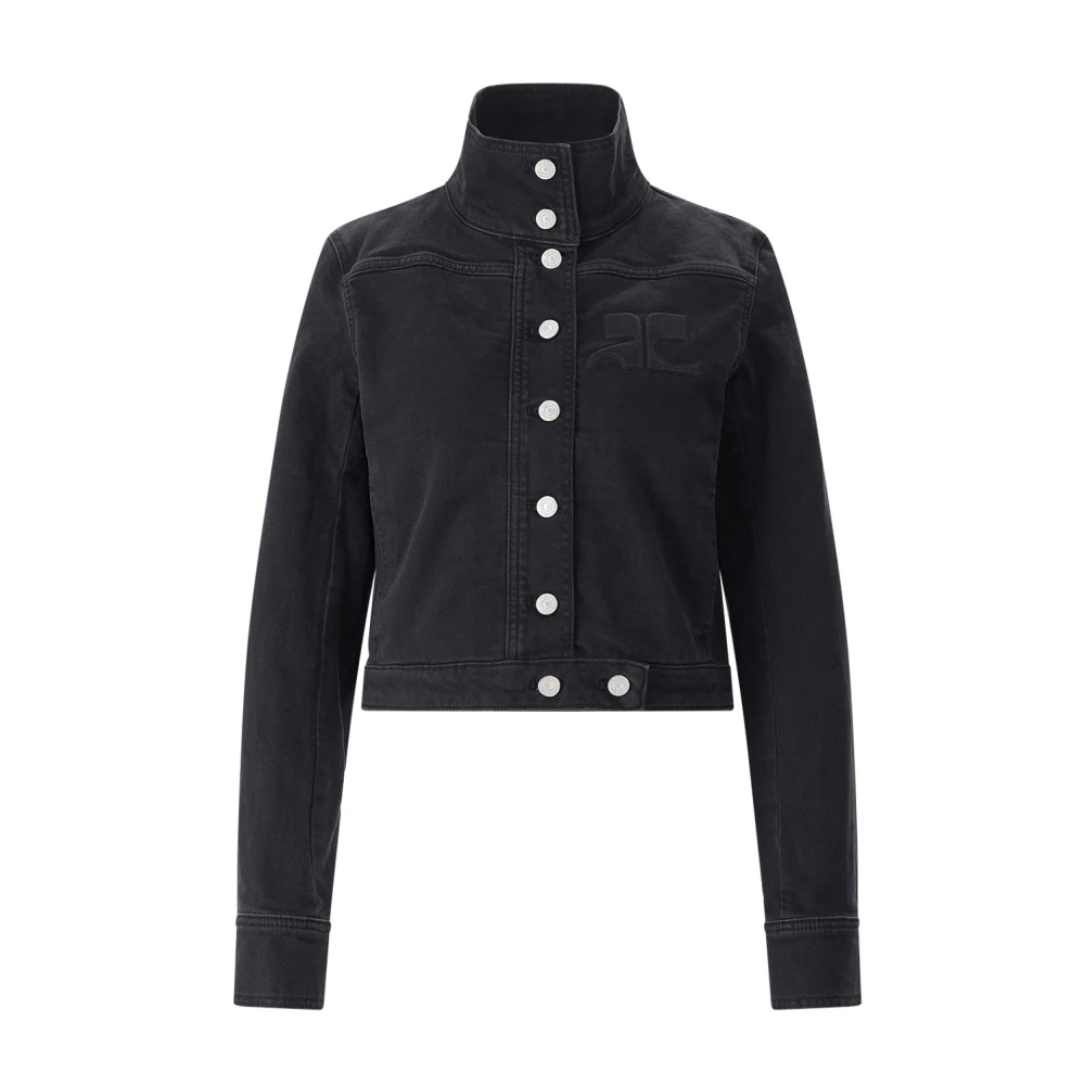 Courrèges Damen Schwarz - Denim Jackets - Jackets - K -S