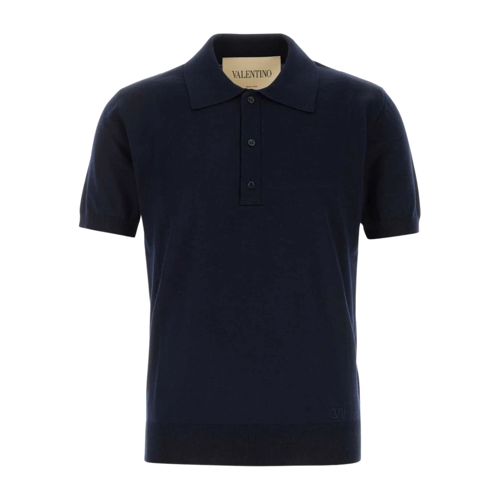 Valentino Garavani - Woll-Poloshirt - Tops - Herren - Blau - S