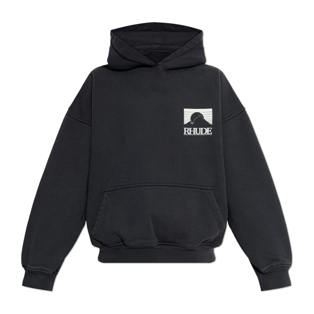 Rhude Herren Schwarz - Logo Sweatshirt - Sweatshirts & Hoodies - K -Xs