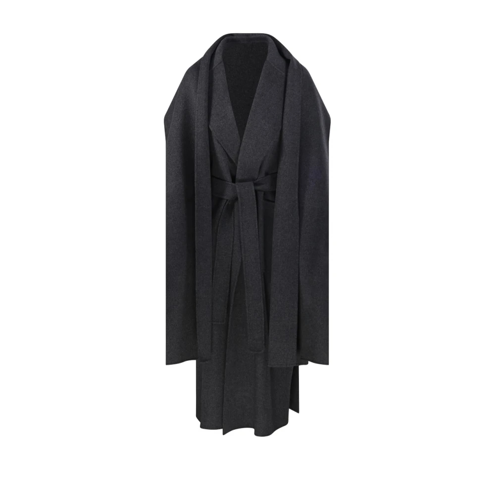 Max Mara Studio - Mantel Mit Gürtel - Coats - Damen - Grau - S - Bild 6