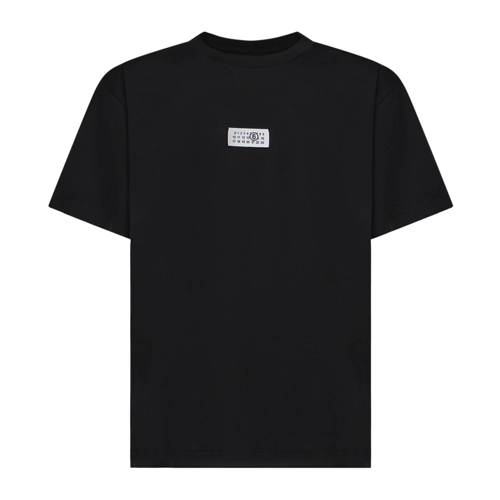 Mm6 Maison Margiela - T-Shirt Mit Logo-Patch - Tops - Herren - Schwarzk - L - Bild 16