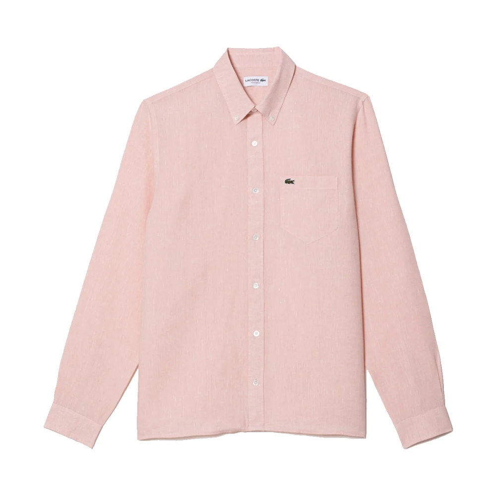 Lacoste Herren Rosa - Lässiges Leinenhemd - Shirts - 4XL