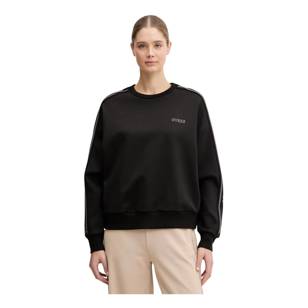 Guess Damen Schwarz Sweatshirt V6rq96 Kcx22 Regular Fit - Bild 3