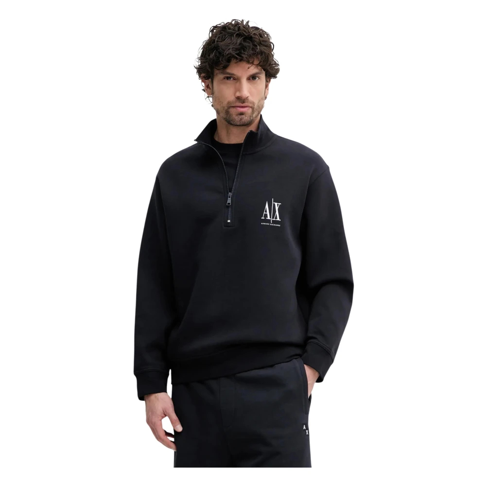 Armani Exchange Herren Schwarz - Rundhals-Sweatshirt - Sweatshirts & Hoodies - K - Xs