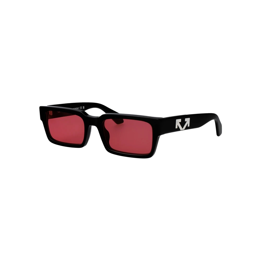 Off-White Unisex Rot Off-White Ow1032 Huntington 1025 Sonnenbrillen Acetat Schwarz Quadratisch Normal - Bild 3