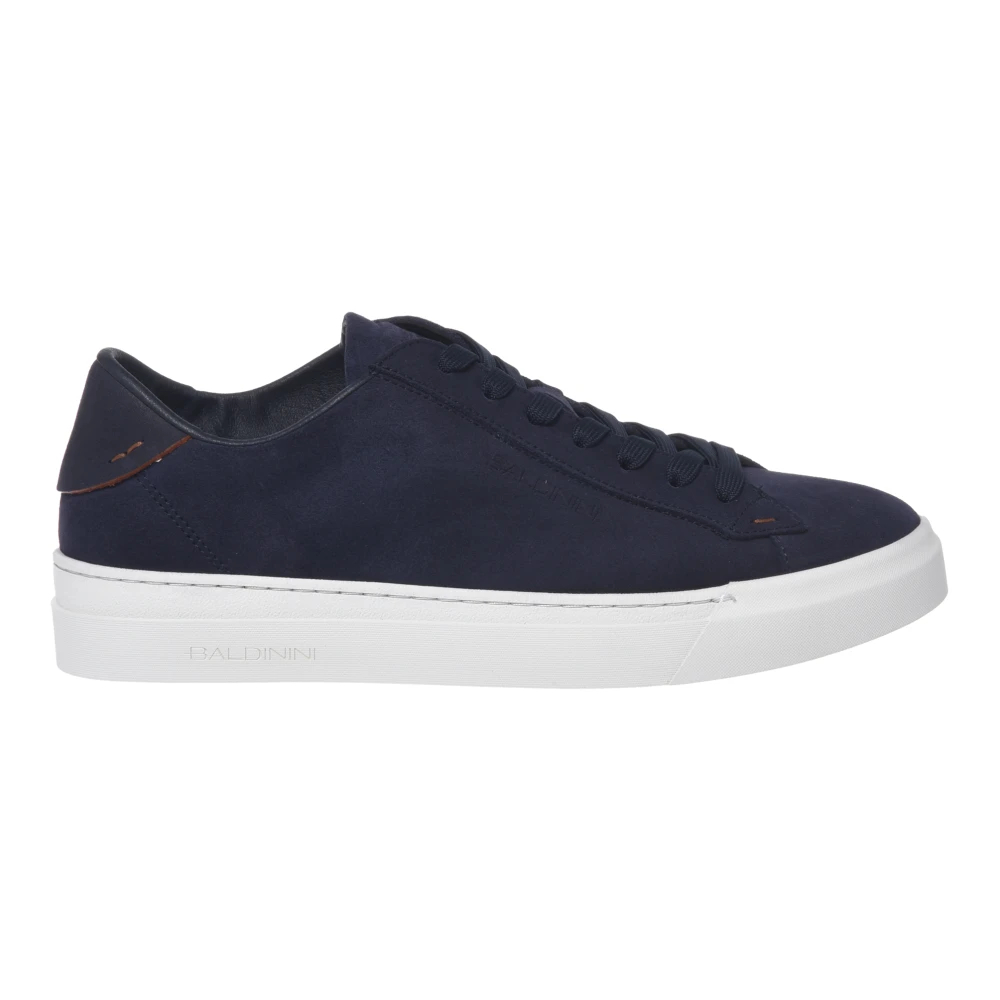 Baldinini Herren Blau - Suede Sneaker - Shoes - 41 Eu