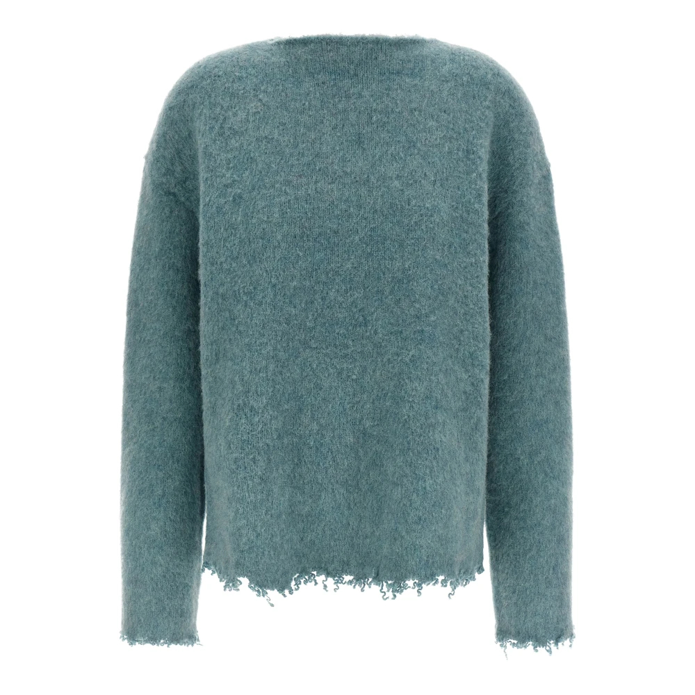 Jil Sander Damen Blau - Fringed Sweater - Knitwear - M