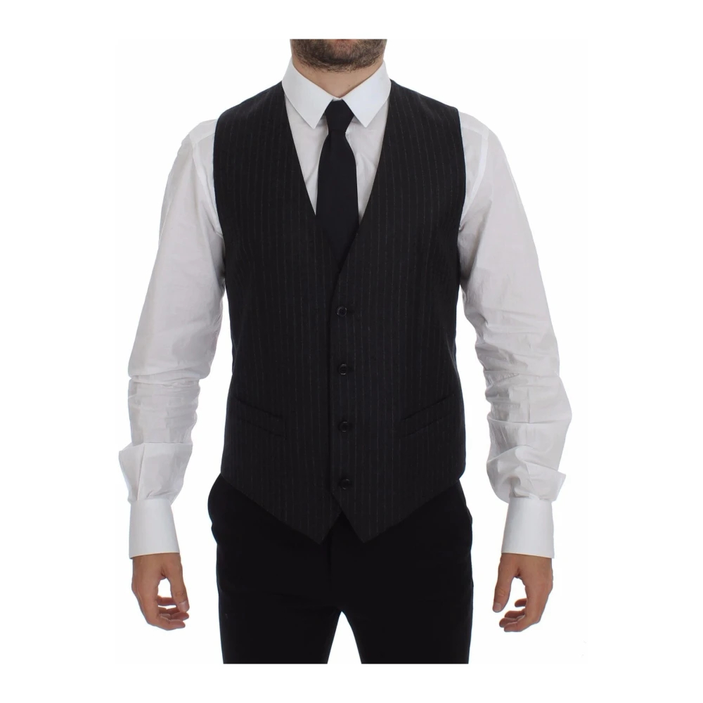Dolce & Gabbana Herren Grau - Einreihige Weste - Suits - M