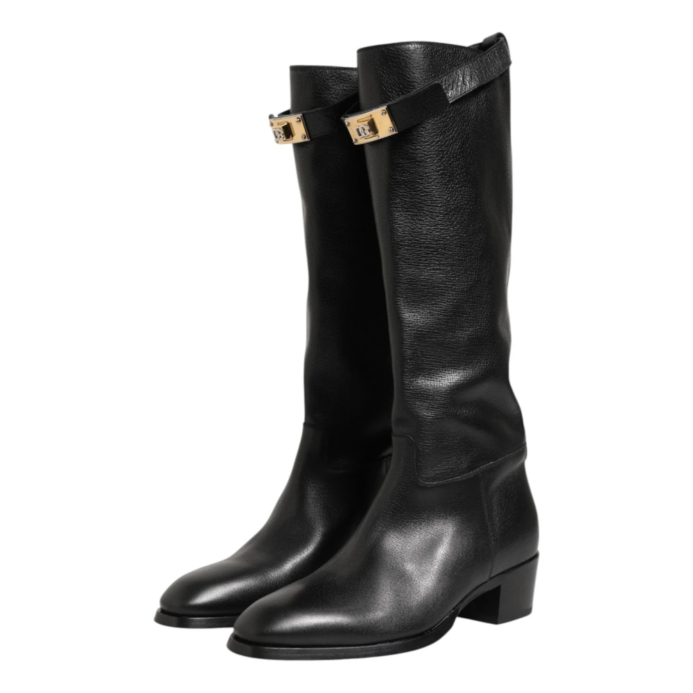 Dolce & Gabbana Damen Schwarz - Overknee-Stiefel - Shoes - K - 44 Eu