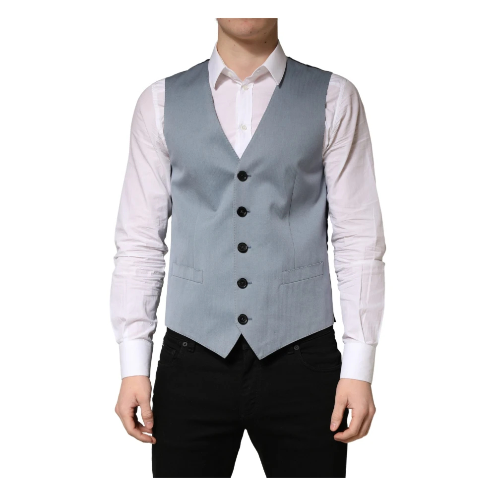 Dolce & Gabbana Herren Grau - Einreihige Weste - Suits - M