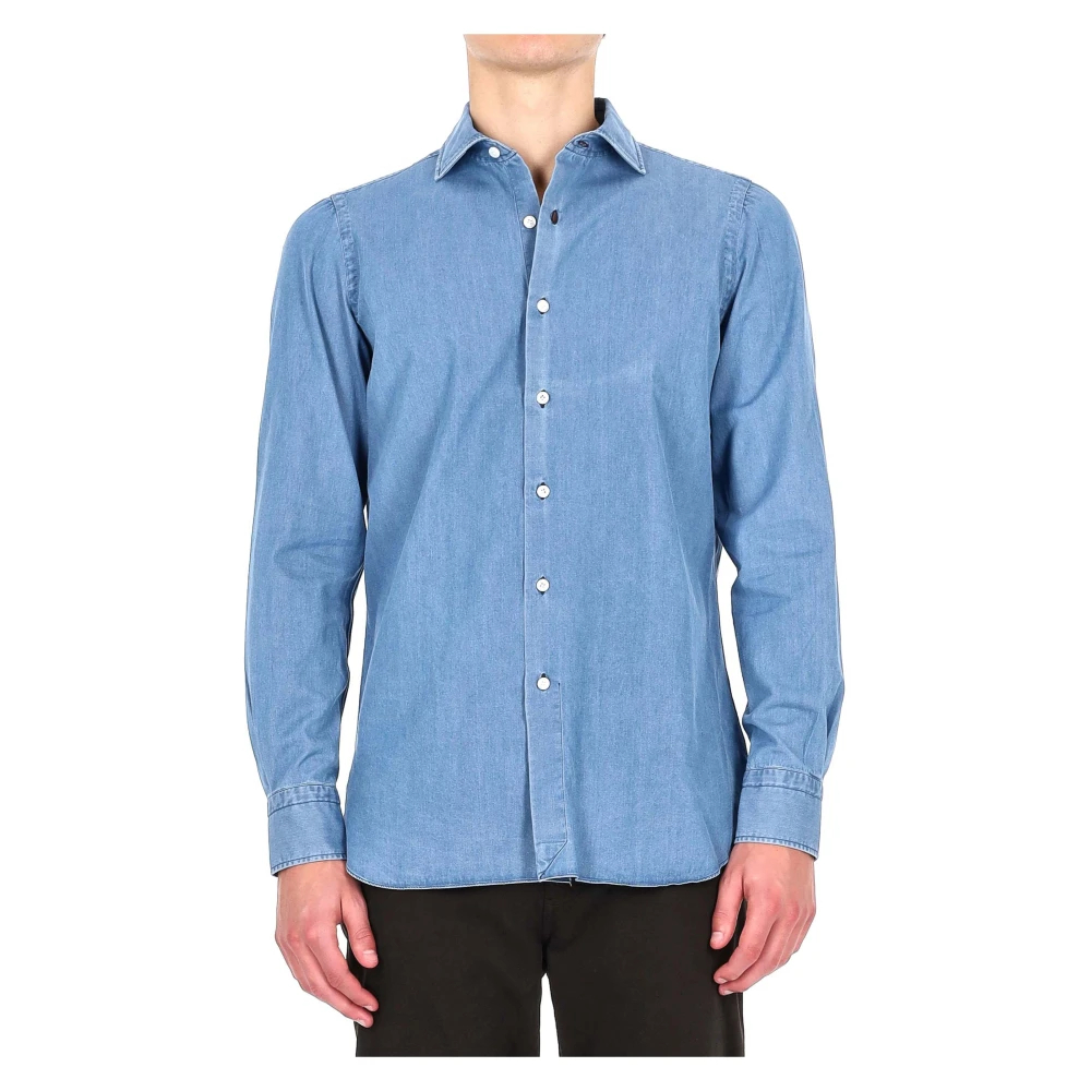 Finamore Herren Blau - Napoli Shirt - Shirts - 5XL