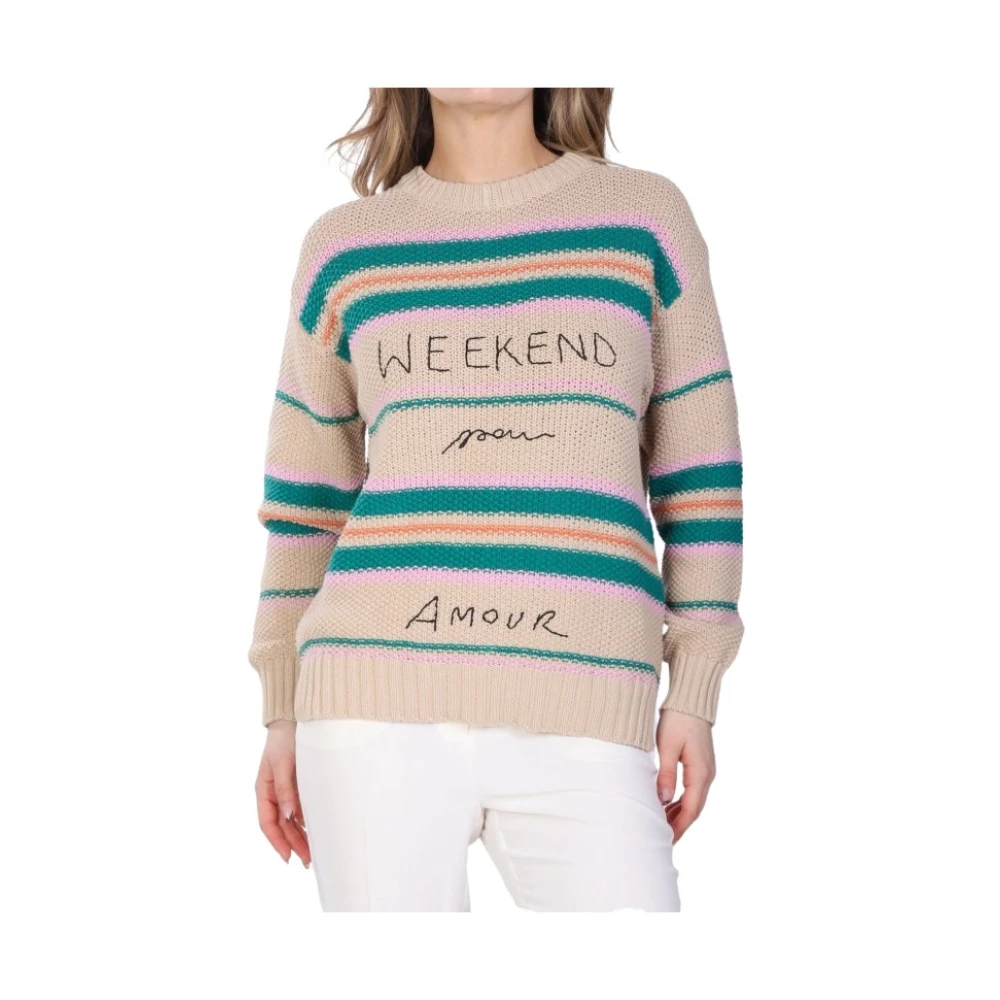 Weekend Max Mara Damen Multicolor - Rundhals-Strickwaren - Knitwear - Mehrfarbig -S