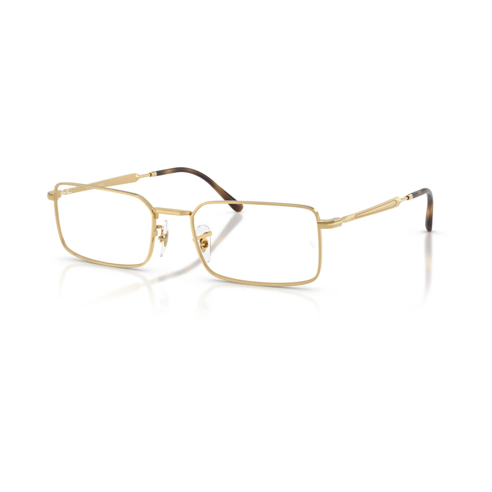 Ray-Ban RB6557 Herrenbrille in Gold mit rechteckigem Metallrahmen, Größe Mittel, Modell 0RX6557 2500 - Bild 5