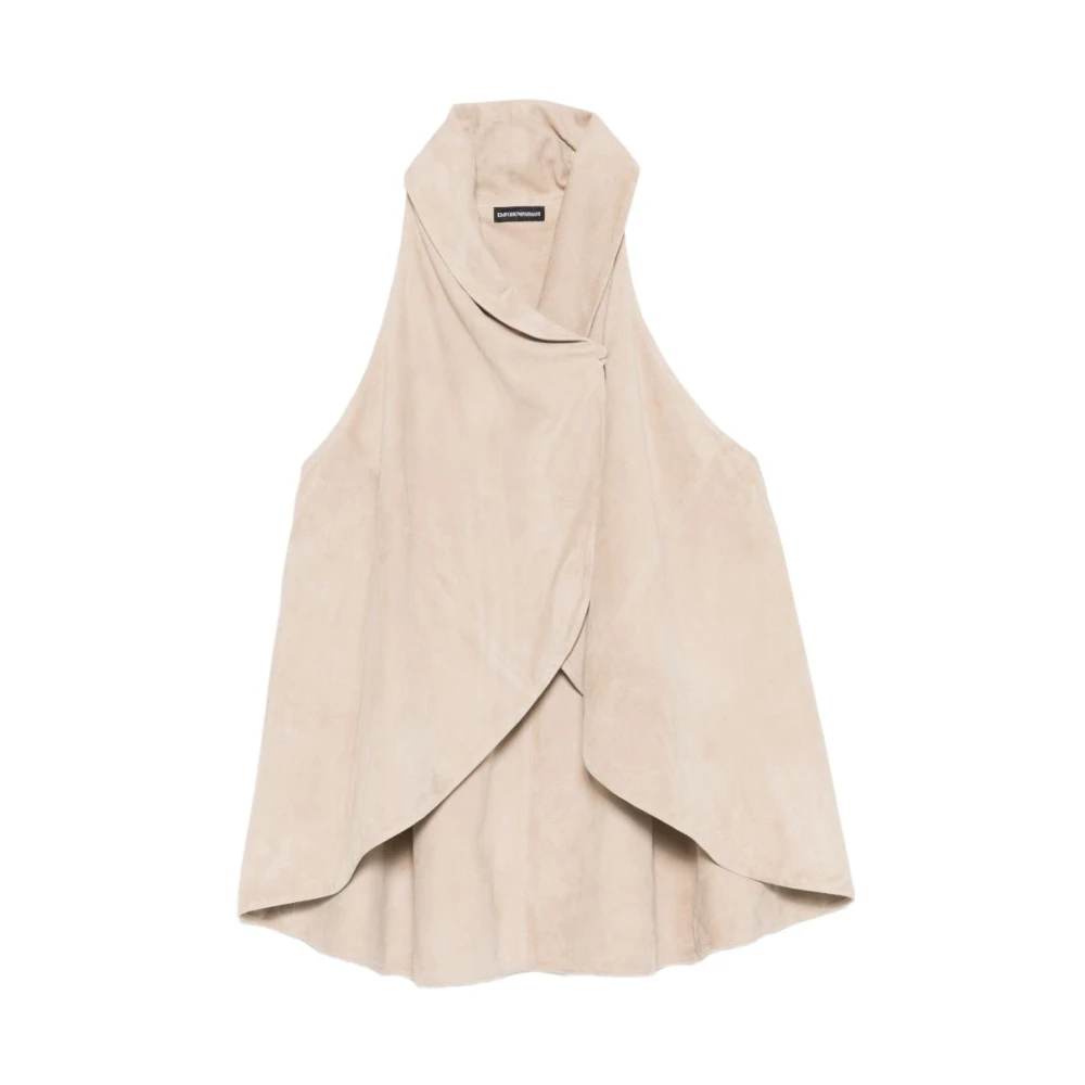 Emporio Armani Damen Beige - Ärmellose Oberteile - Tops - Xs