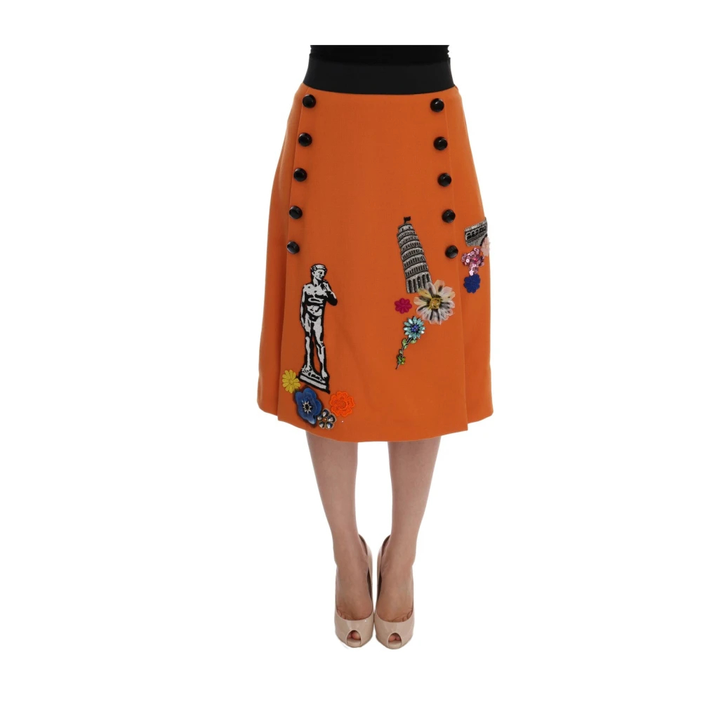 Dolce & Gabbana Damen Orange - Midi Skirts - Skirts - 2XS