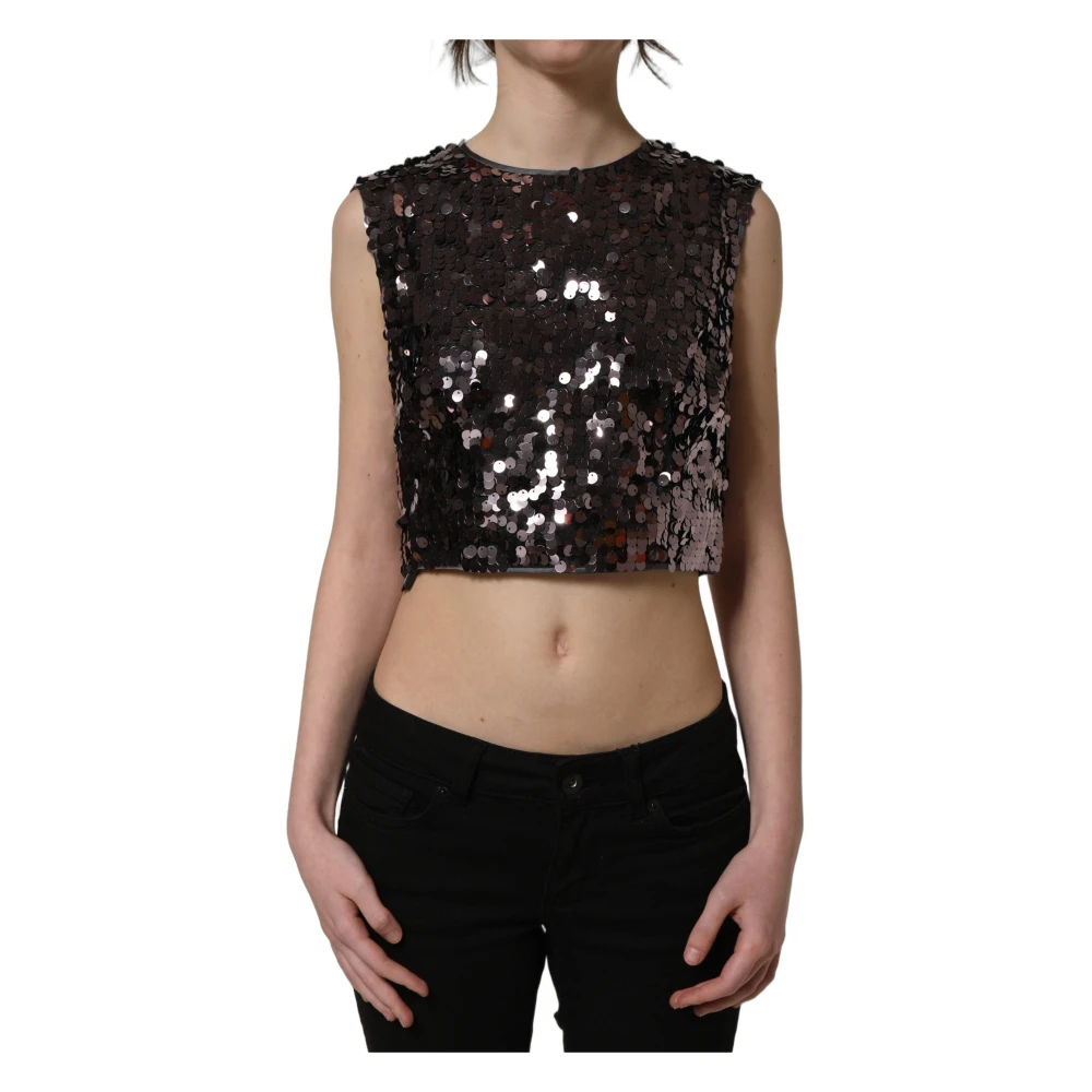 Dolce & Gabbana Damen Violett - Ärmellose Oberteile - Tops - Lila - Xl