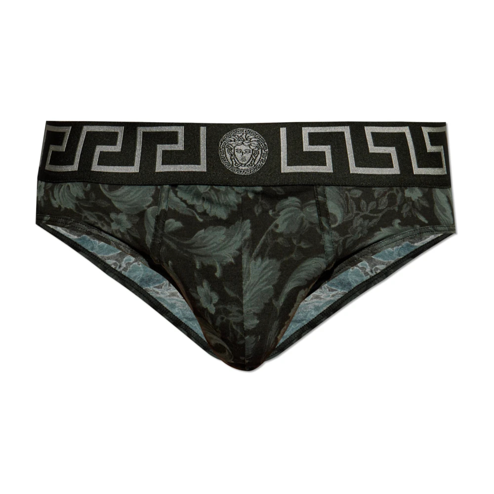 Versace Herren Schwarz - Gemusterte Slips - Underwear - K -Xl