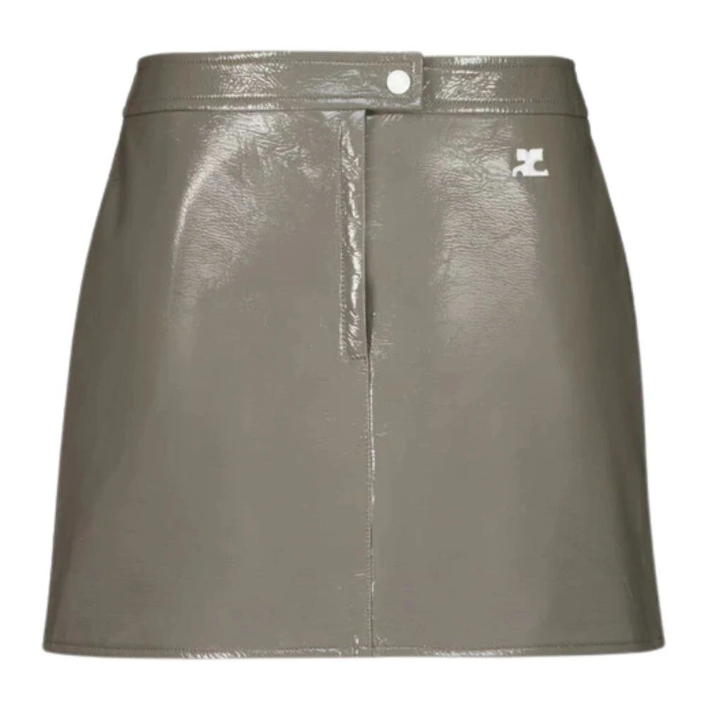 Courrèges Damen Grau - Reedition Minirock - Skirts - Xs